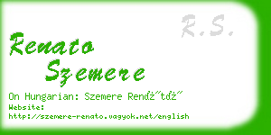 renato szemere business card